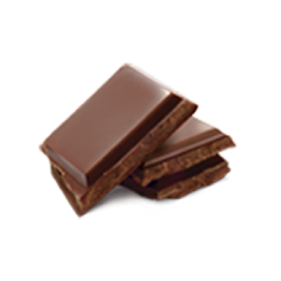 A stack of chocolate bar squares